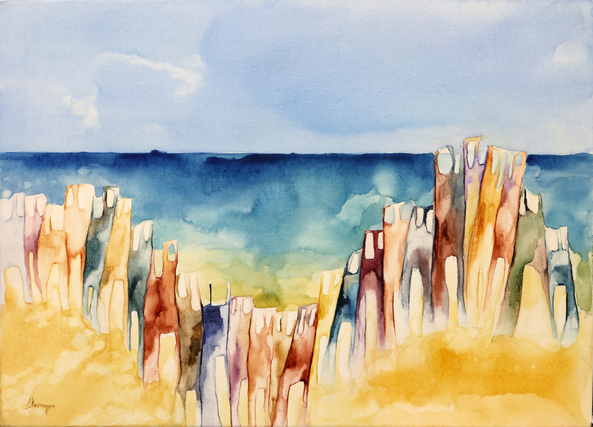 ΣΠΙΤΙΑ ΣΤΗΝ ΑΜΜΟ ΑΚΡΥΛΙΚΑ ΣΕ ΚΑΜΒΑ 70 50 2009